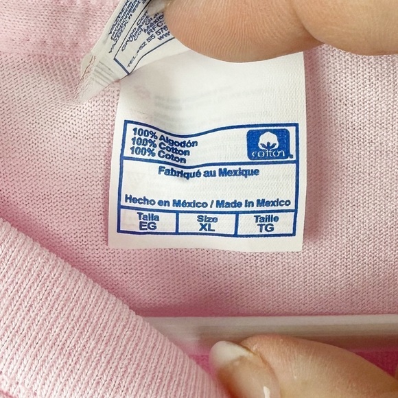Cozumel Mexico Pink Crew Neck Short Sleeve Shirt - Picture 5 of 6